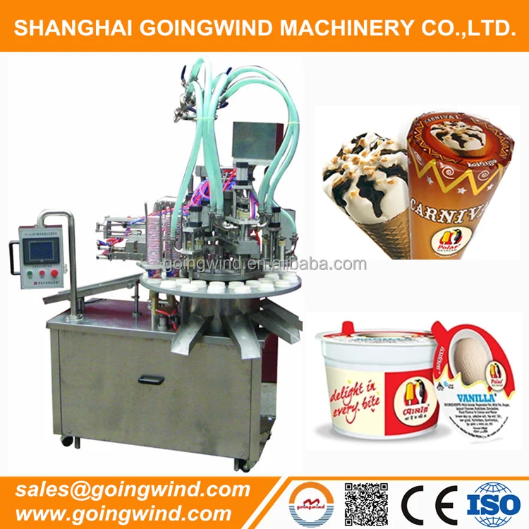 Rotary Ice Cream Cup and Cone Filling Machine