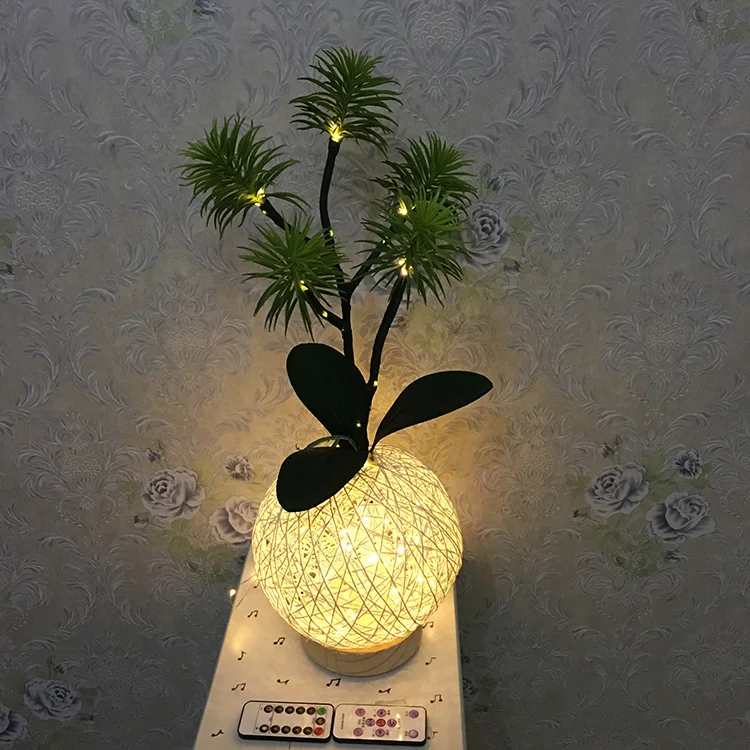 Willow Crafts  Silk Flower Lamp String  Flower Art Night Light USB  Pu Phalaenopsis Tulip Rose  Fiber Optic Lamp  Optical Fiber