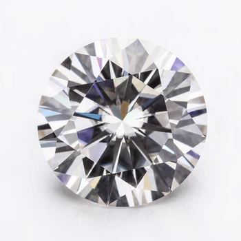 High quality Round Brilliant Cut 2 Carat 8 mm G-H Moissanite Loose Stone Man made Diamond.