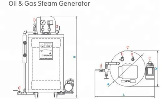 Горизонтальный стиль и промышленного использования дизельного топлива газовый котел паровой