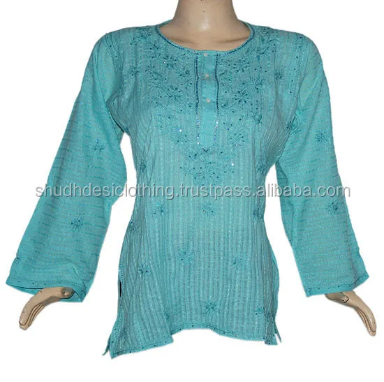 Women Chikan Kurtis And Tops Buy Jeans Kurti Tops Lucknow Chikan Kurtis Indian Fancy Kurti Tops Product On Alibaba Com