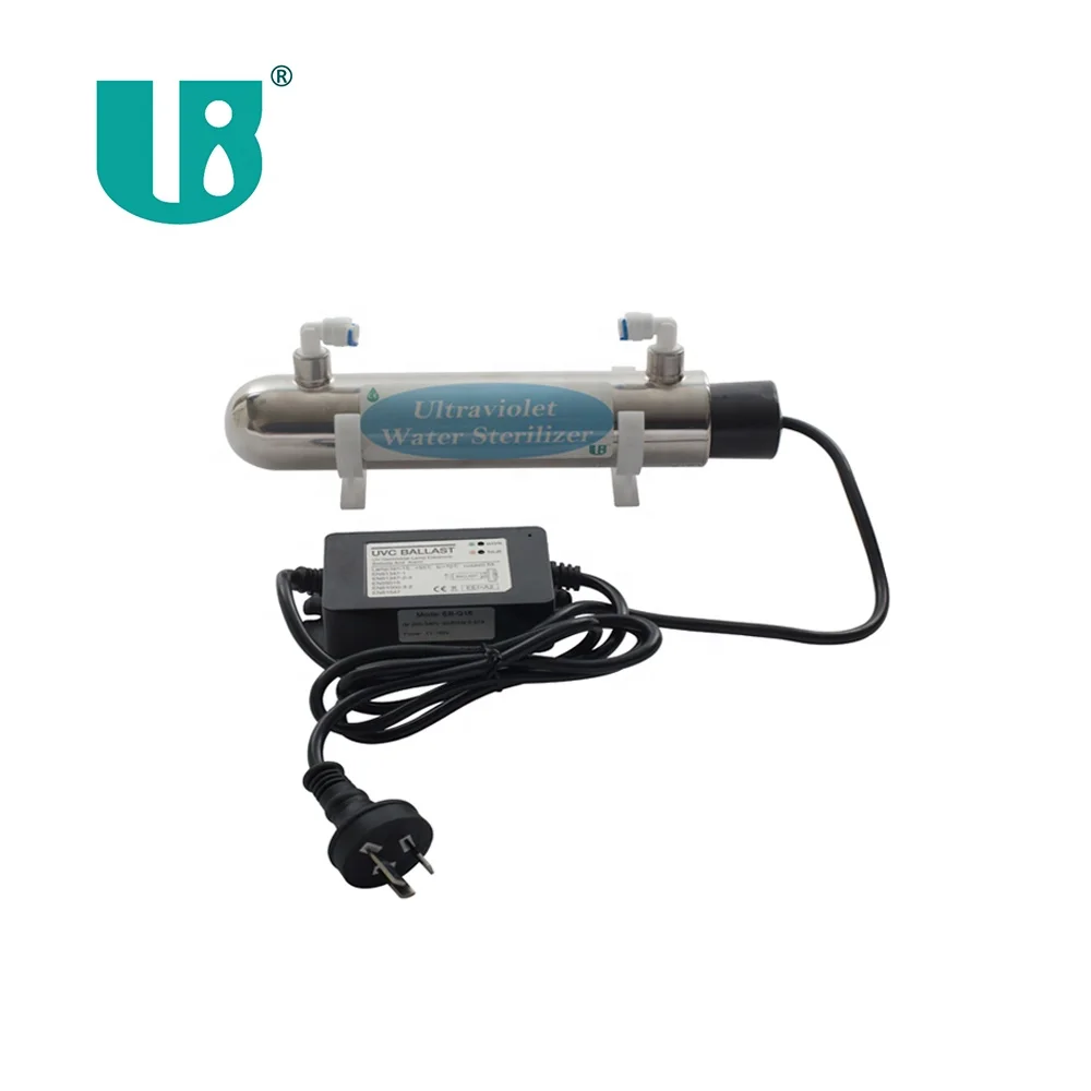 11W 1GPM Uv Water Purifier with Stainless Steel for Kitchen Water Purification with Uv 254nm Lamp Uv Sterilizers for Water