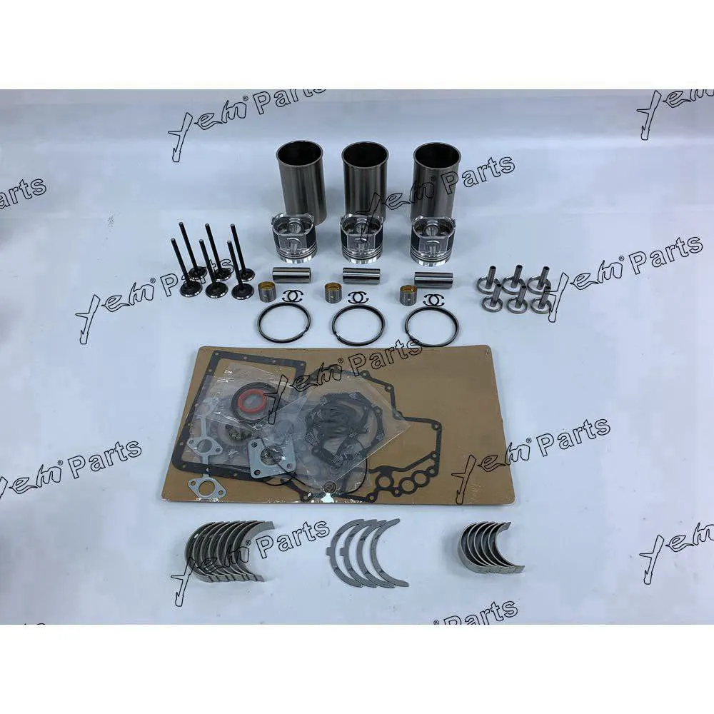 D750 Rebuild Overhaul Kit With Bearings Cylinder Liner Piston Rings Full Gasket Set Engine Valves Kit for Kubota