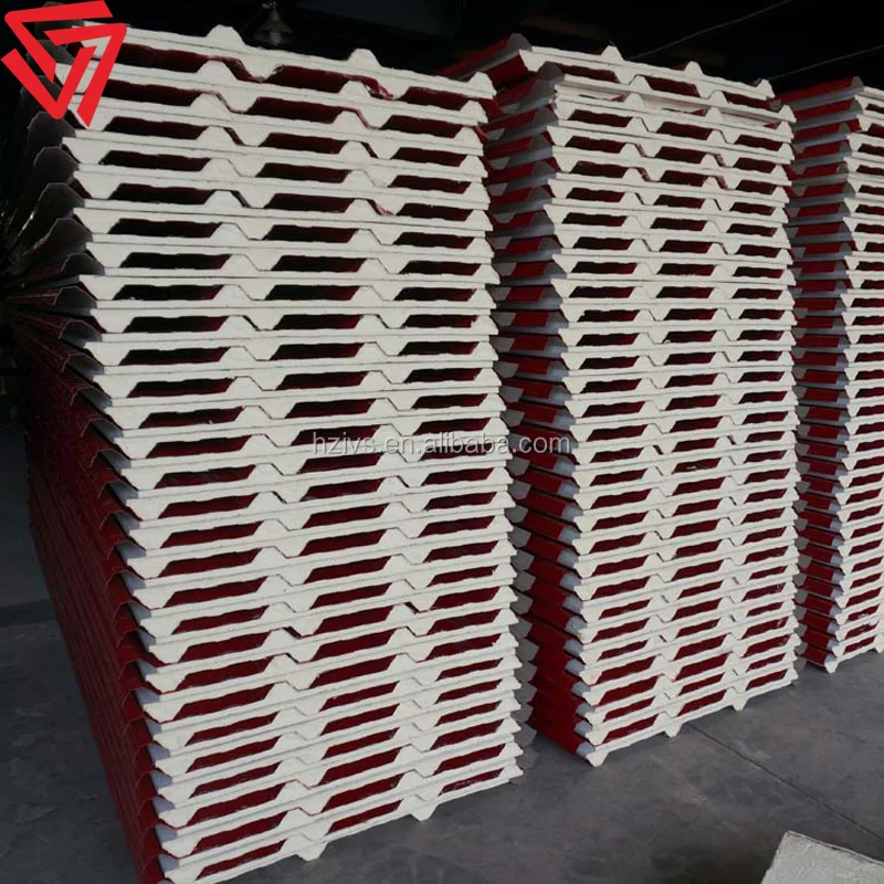 Colored Steel Plate Composite Pu Foam Sandwich Panel For Wall And Roof Buy Sandwich Panel Polyurethane Foam Eps Sandwich Panel Product On Alibaba Com