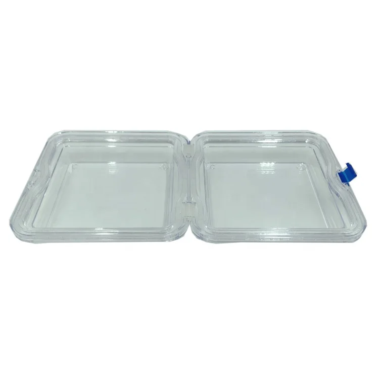 
Пластиковая мембранная коробка HN-155 13x13x5 см, коробка для хранения ювелирных изделий/электронных чипов/часов/зубных протезов 