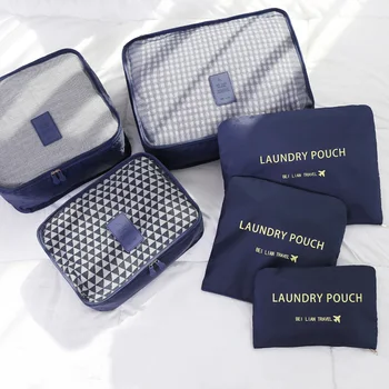 wholesale navy travel luggage clothing organizer laundry pouch