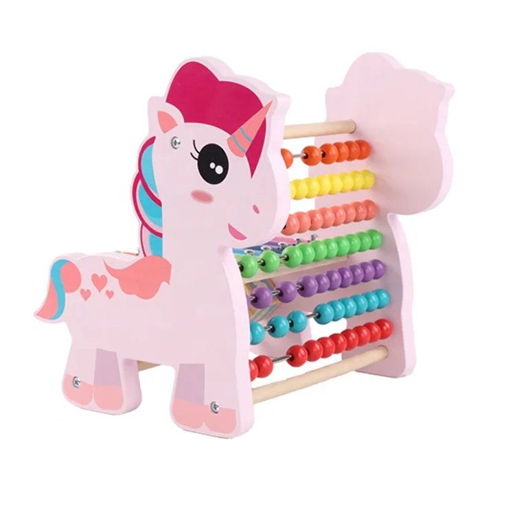 Abacus Math Toys Educational Unicorn Music Instruments Outdoor Wooden Xylophone for Kids