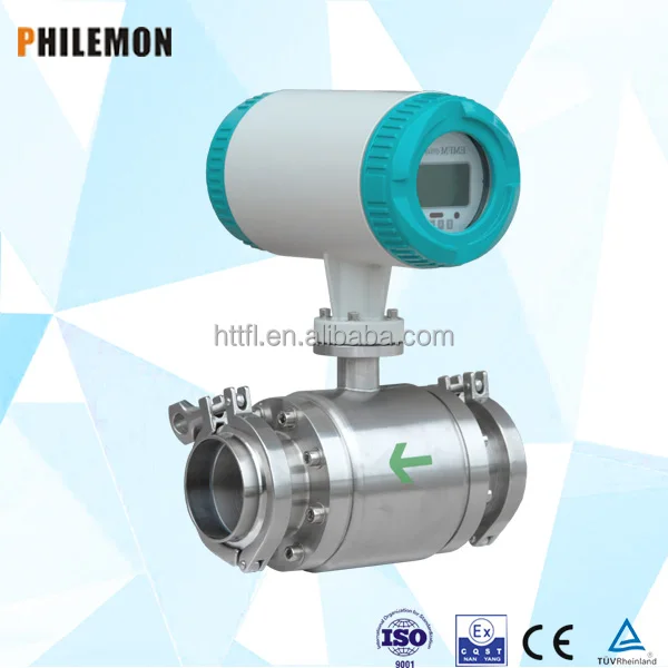 SS304 Sanitary Milk Flow Meter Electromagnetic Flowmeter
