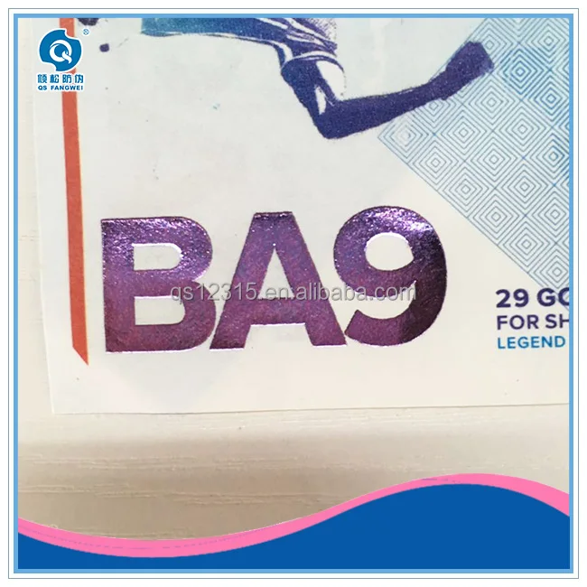 High-Level Antifake Heat-Sensitive Color-Changing Temperature Label Sticker Patent Tech for Chemical Petrol Industries Wig Use