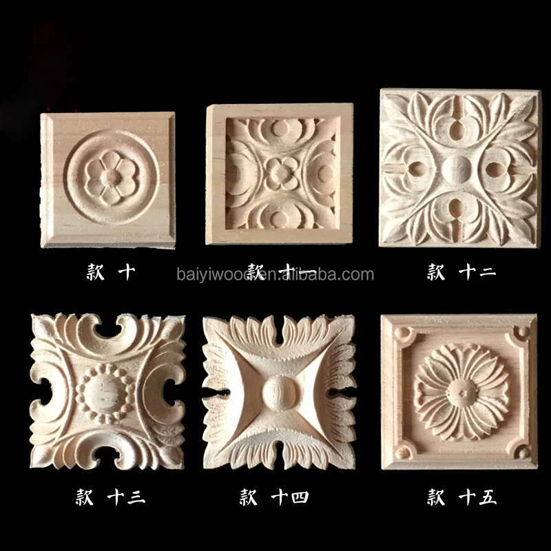 Runde Holzdeko-Applikation Im Vintage-China-Style – Selbst Bemalbar, 20x20cm, Für Türen, Wände & Möbel