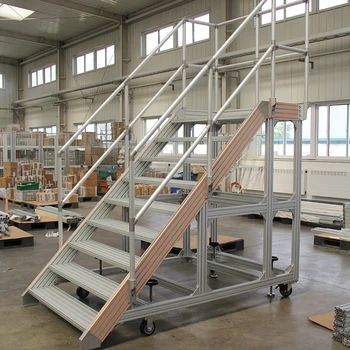 Prefabricada De La Caja De La Escalera Extraíble Ajustable Barandilla