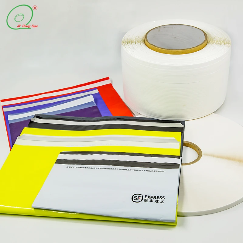 8mm Glue 15mm Film Width Destructive Courier Bag Permanent Sealing Tape with Super Adhesion Performance factory