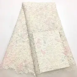 Новое поступление, Африканское роскошное кружево вырезанное лазером с 3D цветами, вышивкой и вышивкой для платья высокой моды, заводская цена, распродажа