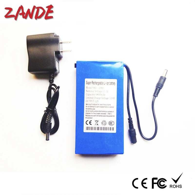 Super 2 in 1 Small Rechargeable 5V 12V OEM Custom Lithium Battery Pack for LED Light 9800mah 5V 20Ah