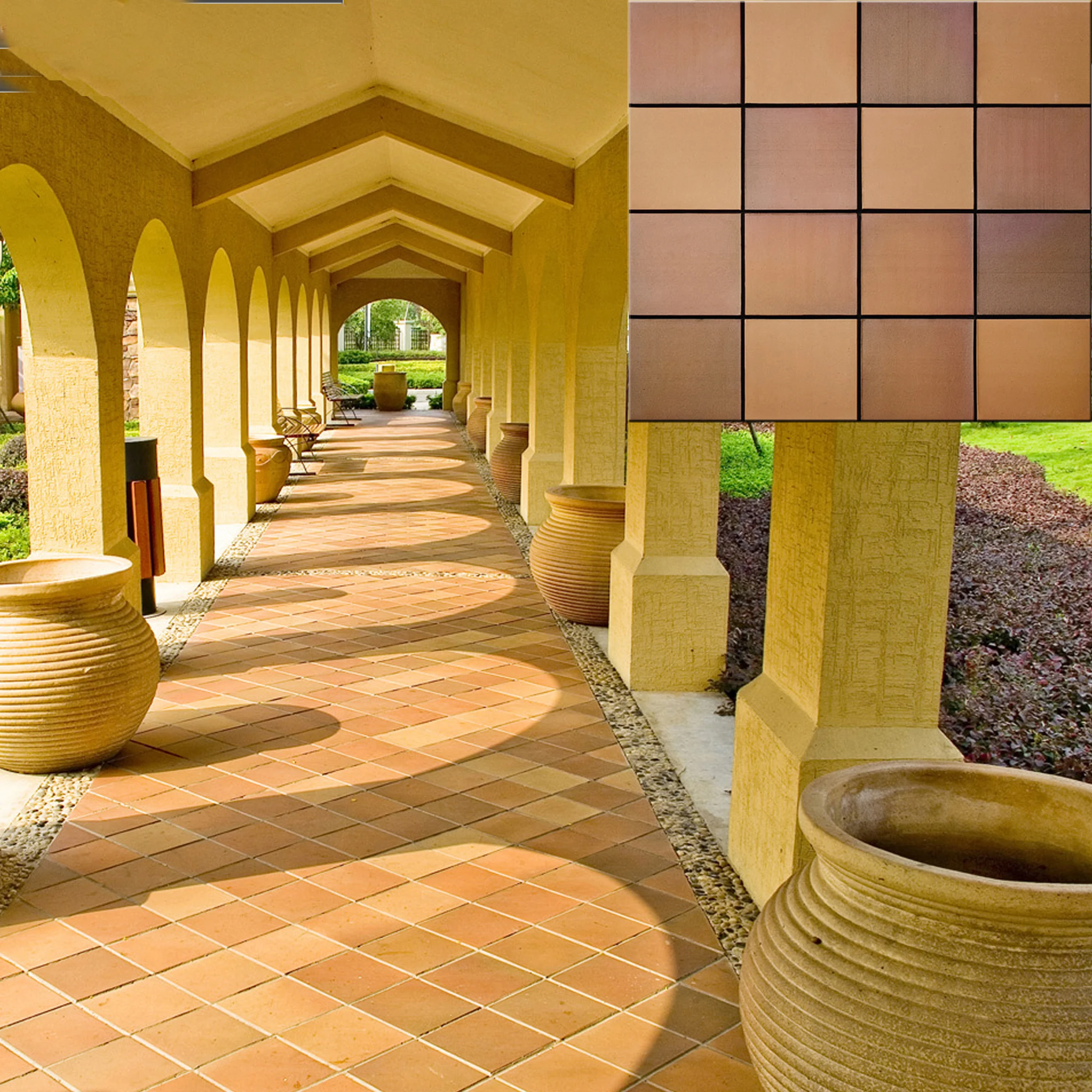 MPB-004 Outdoor Antique Terracotta 200x200 Terracotta Floor Tile