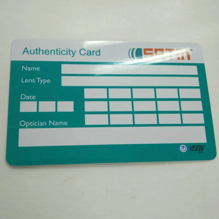 Custom Printing Embossed Number Pvc Plastic Shiny logo Card for Sale