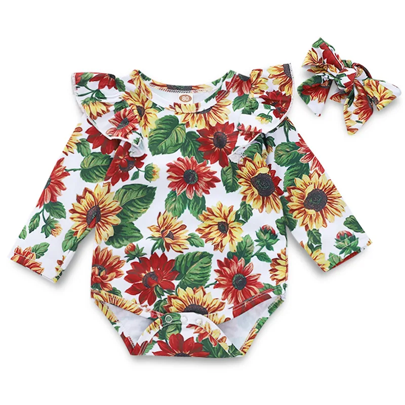 2 шт., Детский комбинезон с длинным рукавом, на Возраст 3-18 месяцев