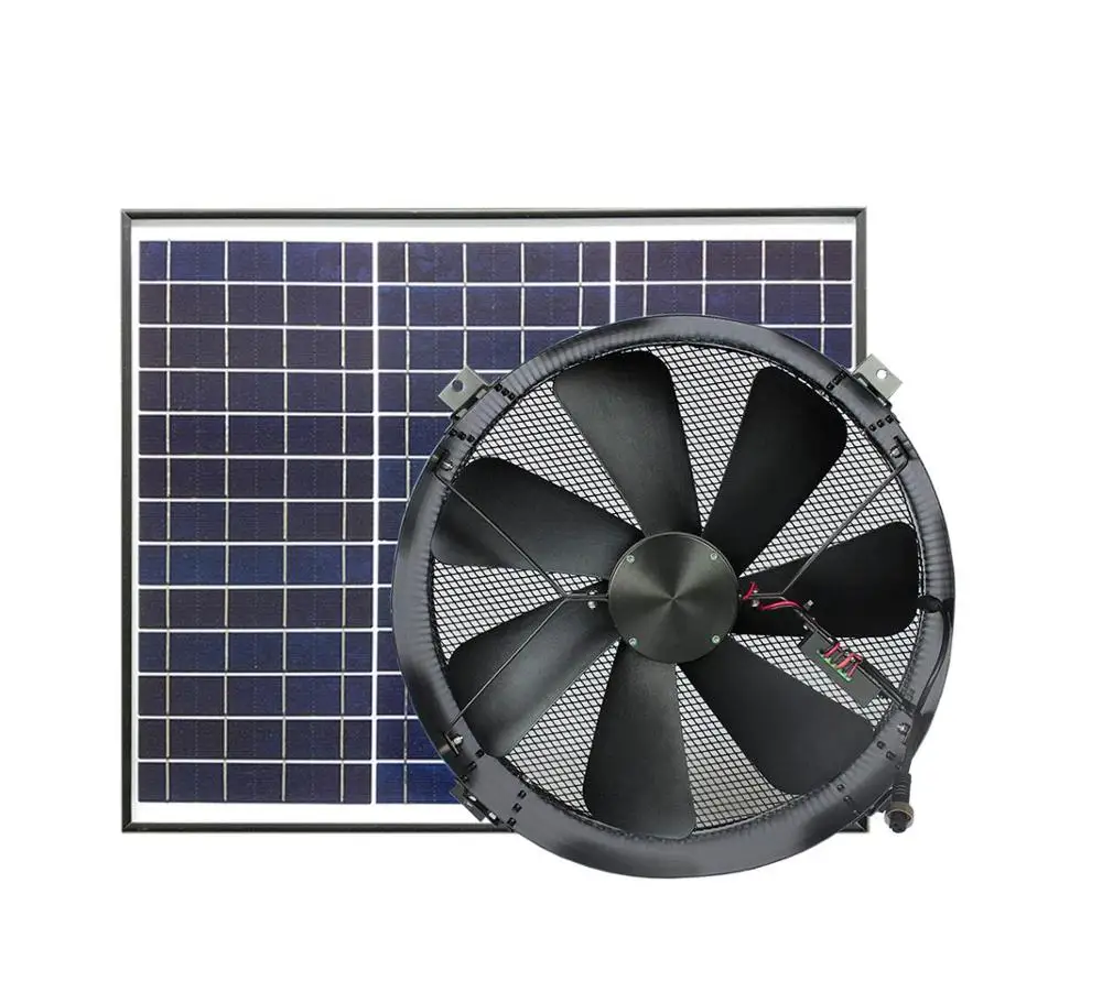 Ventilateur d'extraction de ventilation solaire 14 pouces monté