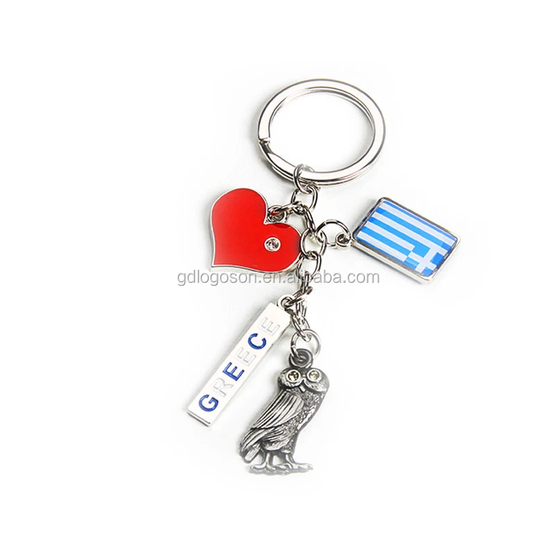 Custom Greek Flag Keychain Greece Tourist Souvenir Enamel Metal Keychain -  China Customize Keychain and Greece Keychain price