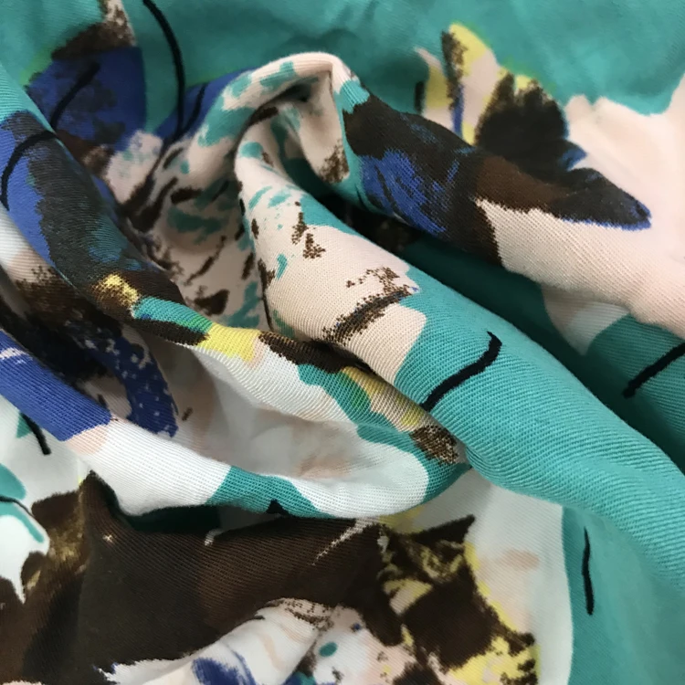 Нестандартная конструкция простая цифровой havaiian принт 100% visocose печати ткань из искусственного шёлка