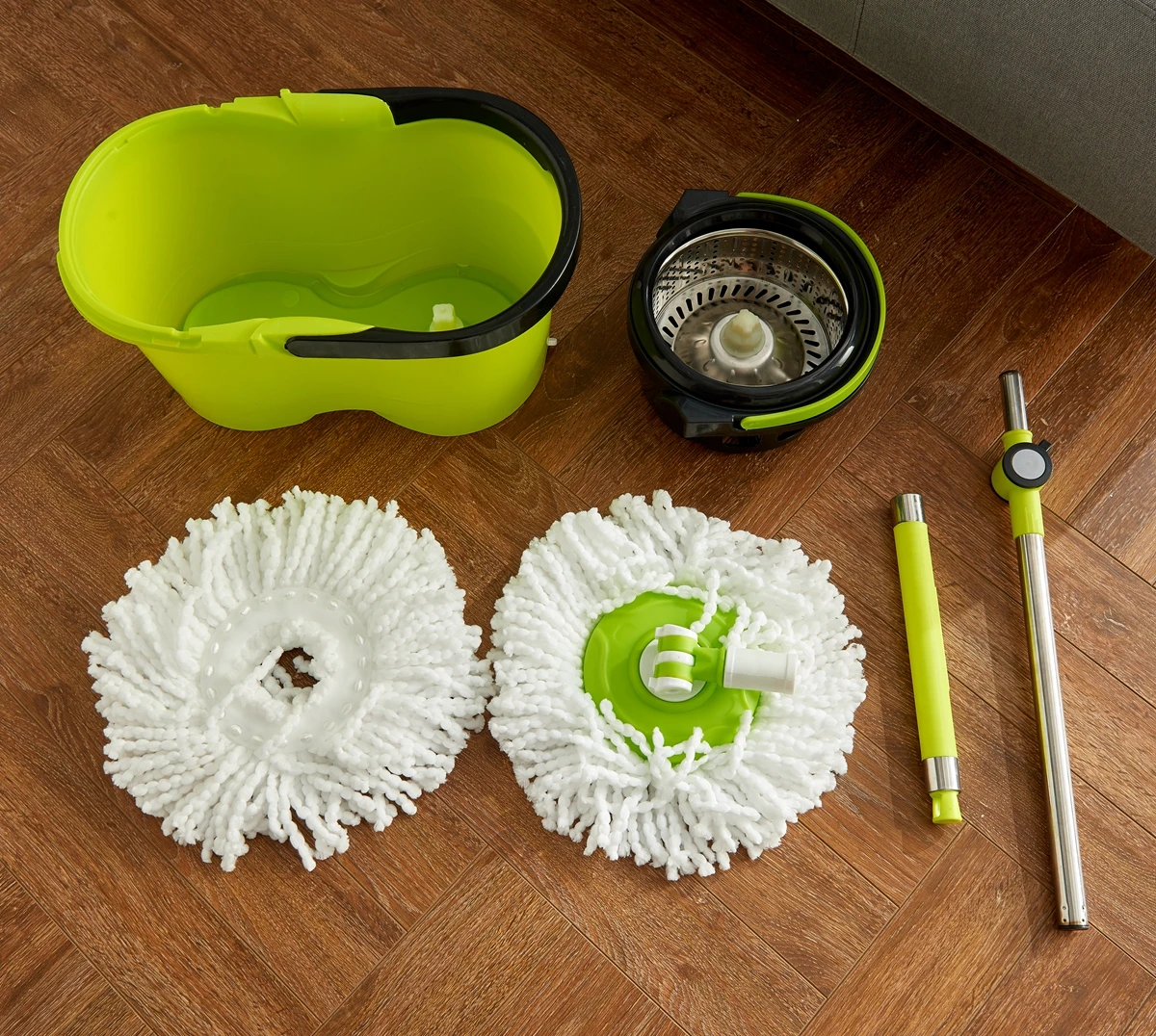 Швабра Tornado, швабра с вращением на 360 градусов, ведро для мытья, легкая Швабра из микрофибры, телескопическая металлическая корзина, сталь> 701 мл