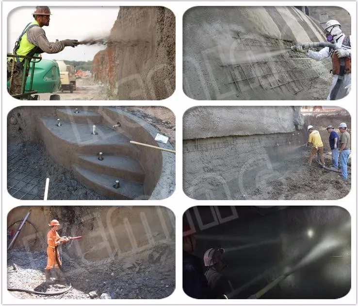 máquina mojada hidráulica del bombeo concreto del cemento y de la arena de la bomba del hormigón proyectado para la construcción de la ingeniería del subterráneo