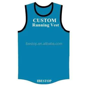 100% Polyester Custom Running Vest quick dry fitness clothing for marathon