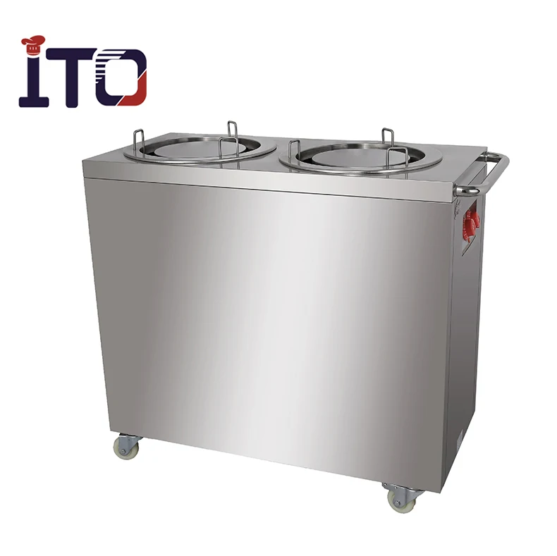 Single-head Stainless Steel Electric Plate Warmer Cart Commercial Hotel  insulation plate