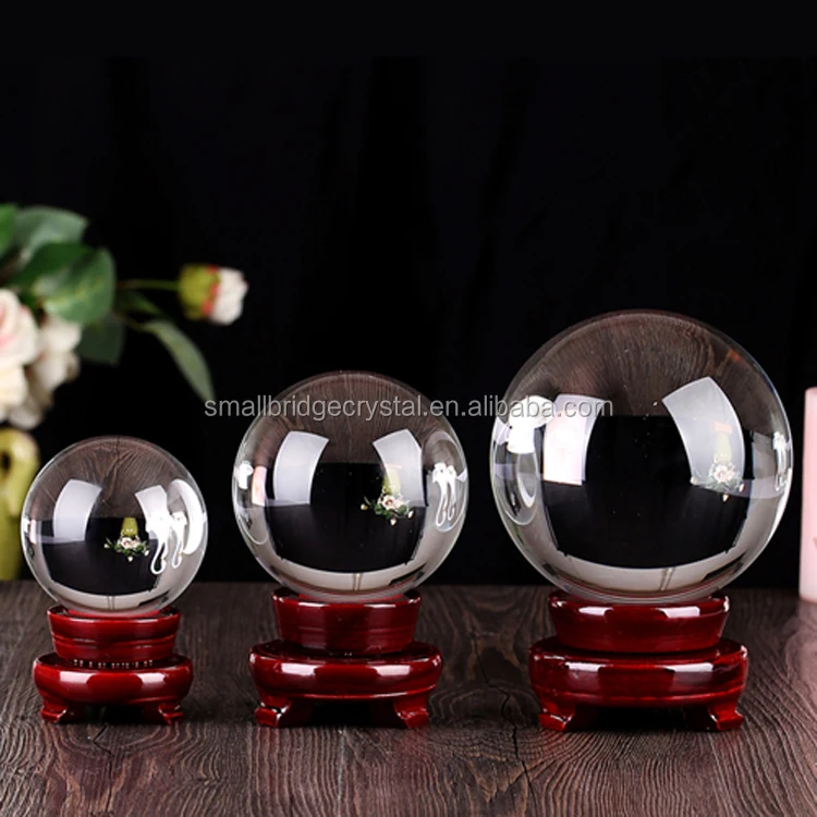 Good quality 80mm photography Glass Crystal Ball Stand details