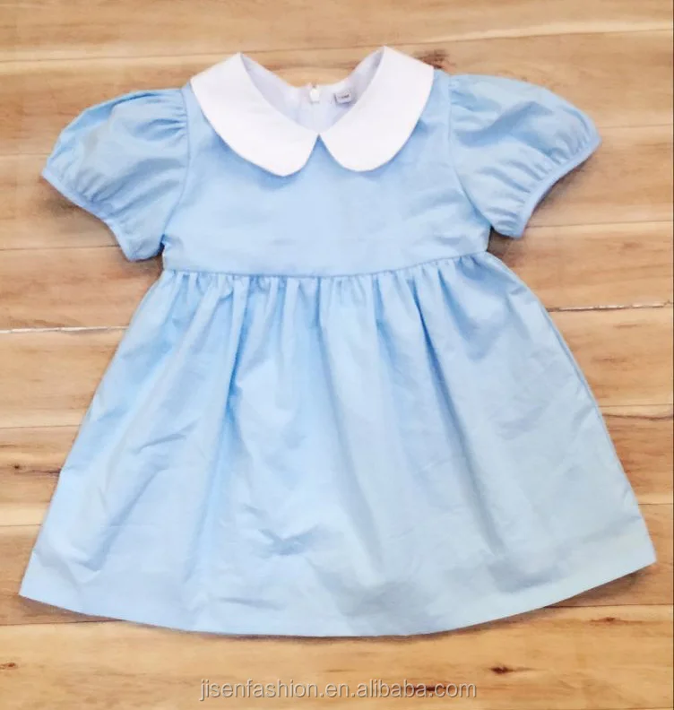 light blue peter pan collar dress