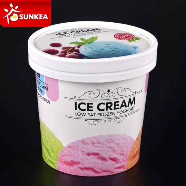 Food grade paper double PE Material paper ice cream container, View ice  cream packaging containers, ice cream container Product Details from  Shanghai Sunkea Import&export Co., Ltd. on Alibaba.com