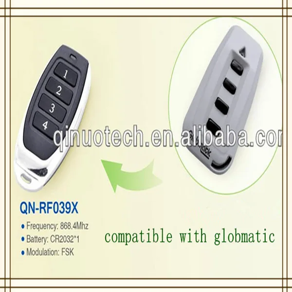 La télécommande de porte de garage compatible GLOBMATIC VELLA 4