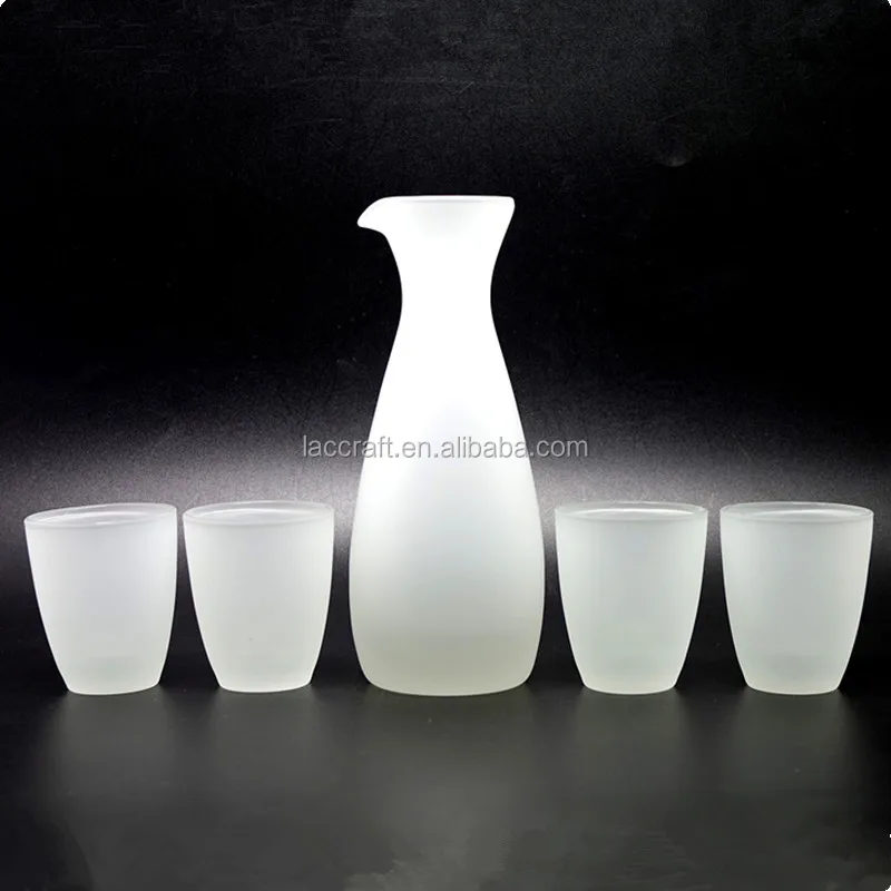 Customized Acid Etched Frosted Glass Sake Bottle And Cup Set Buy