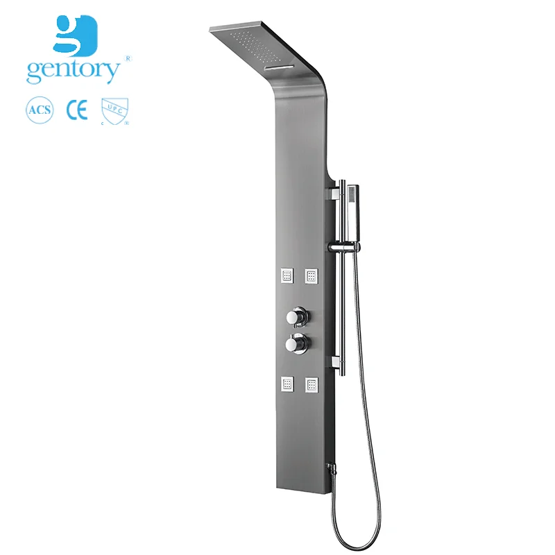 2020 best seller  S281 led light Rain Shower thermostatic shower column shower wall panel