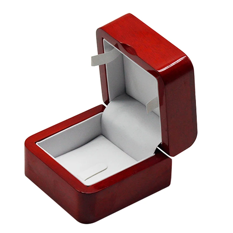 Custom logo printed small natural wood jewelry box, watch box wood, red bracelet box