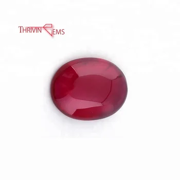 High quality synthetic ruby D-red8# color oval shape loose gems price per carat