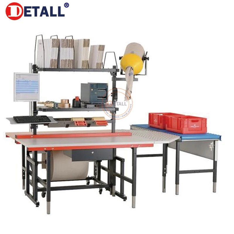 Detall New Design Rotating Packing Table with Bubble Wrap Pole