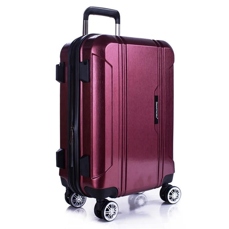 Stock Leather Travel Trolley Suitcase Sets Carry-on Luggage
