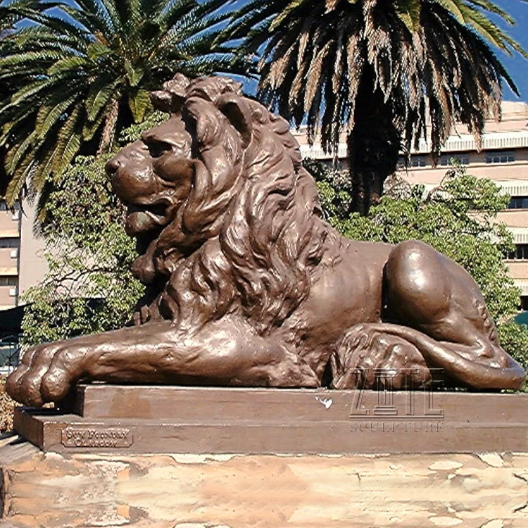 Garden Patio Park Ornament Large Size Cast Bronze lion Statue Sculpture for Sale