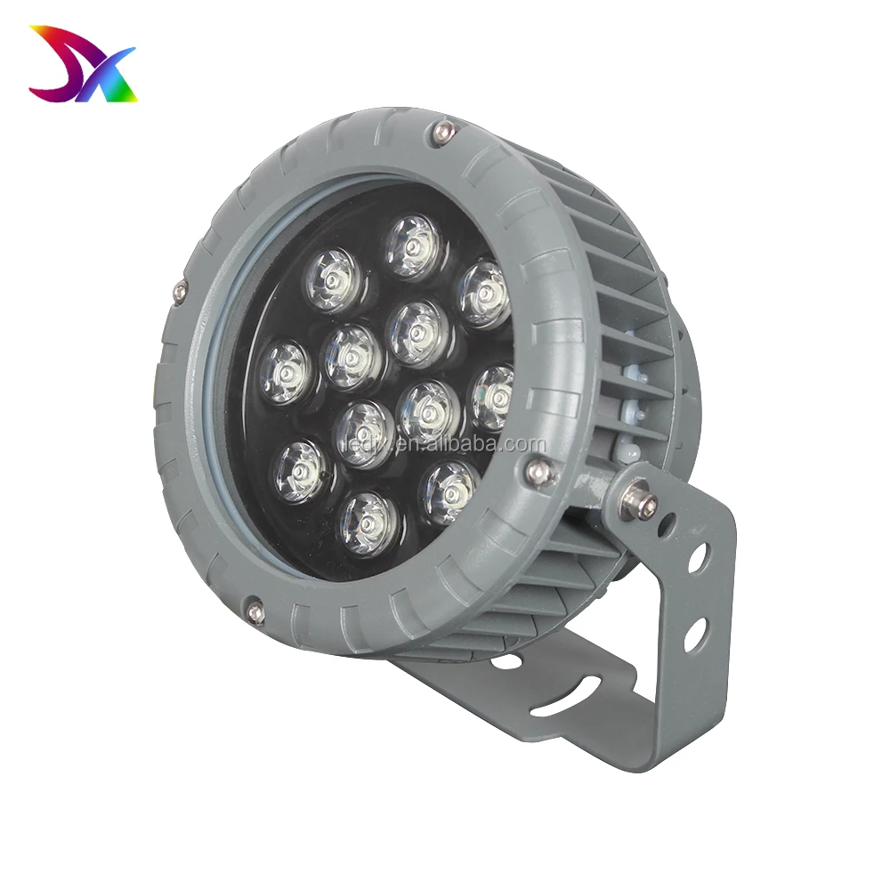 Outdoor Round LED Flood Light Projector Landscape IP65 SMD Chips DMX RGB 36W/24W/18W/12W