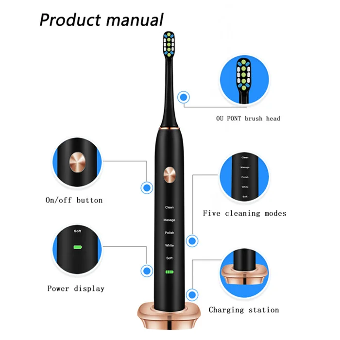 Лидер продаж зубная щетка электрическая звуковая с зарядным