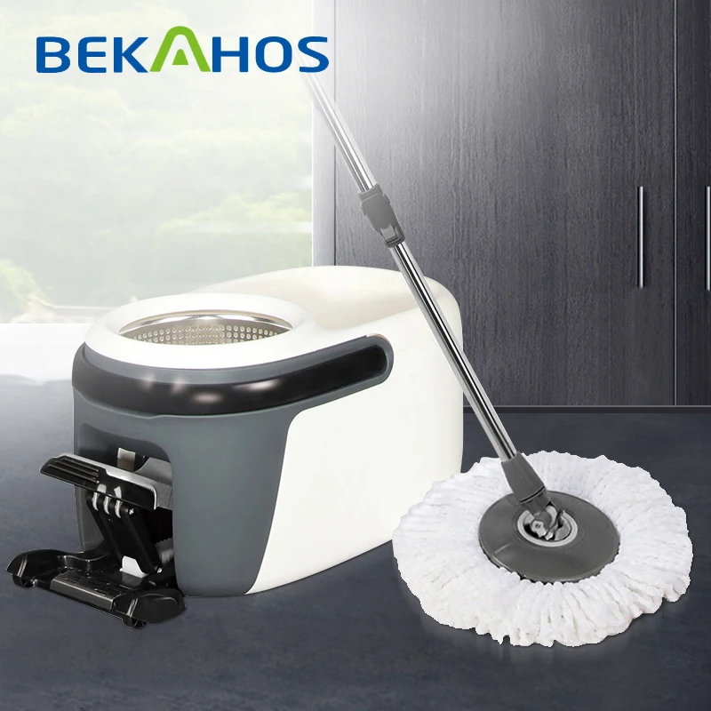 Экологически чистая и пластиковая швабра BEKAHOS с ведром для швабры