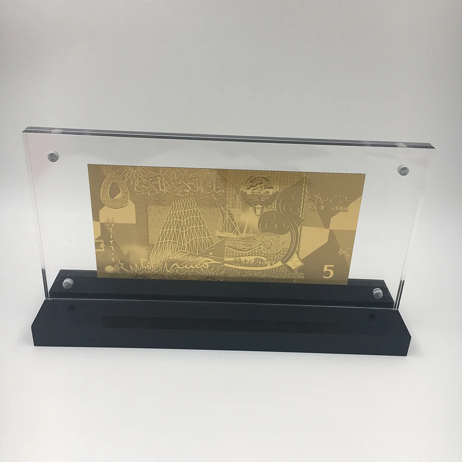 GIFT BANKNOTE 24 KARAT GOLD JAPAN 10000 YEN 1993 COMES IN ACRYLIC HOLDER-NEW 