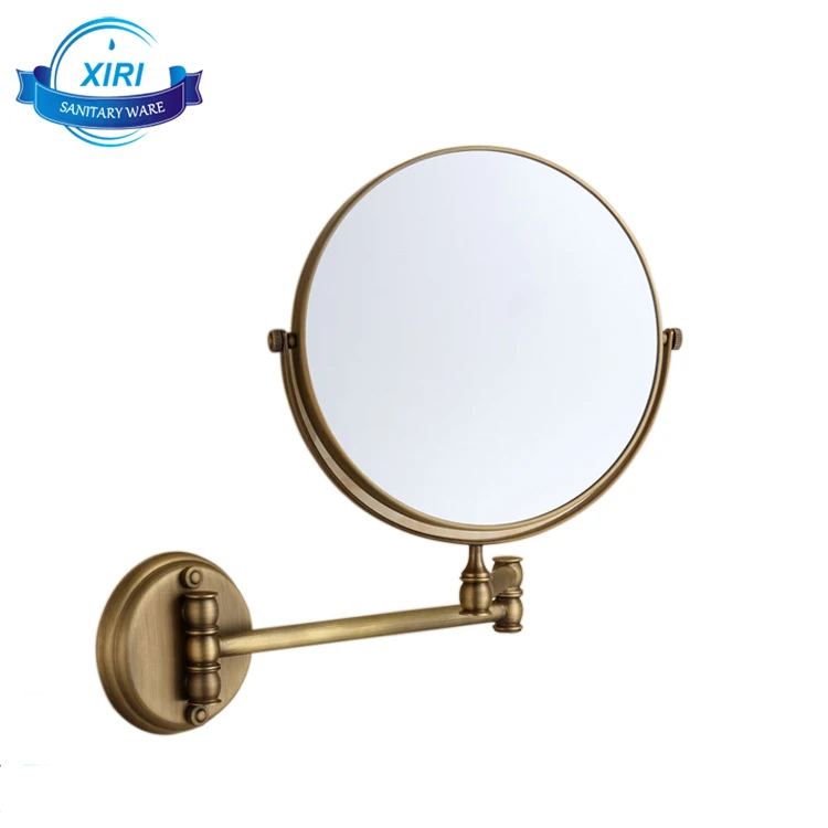 360° Rotation/Brass Material/Telescopic Folding Wall-Mounted Mirrors Vanity Mirror 3X Magnification