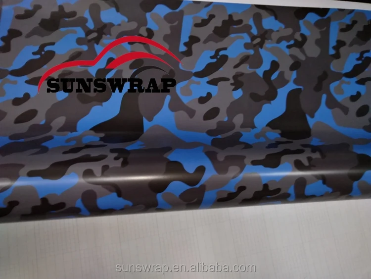 Source Camouflage Vinyl Decal Truck Wrap Duck Camo Blue Grey Black Arctic  Car Covering Skin Foil on m.