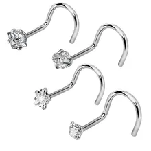 High Quality 10 Set 316L Steel Body Piercing Jewelry Nose Screws Ball Nose Studs 20G for Men/Women Sexy Stainless Steel Gift
