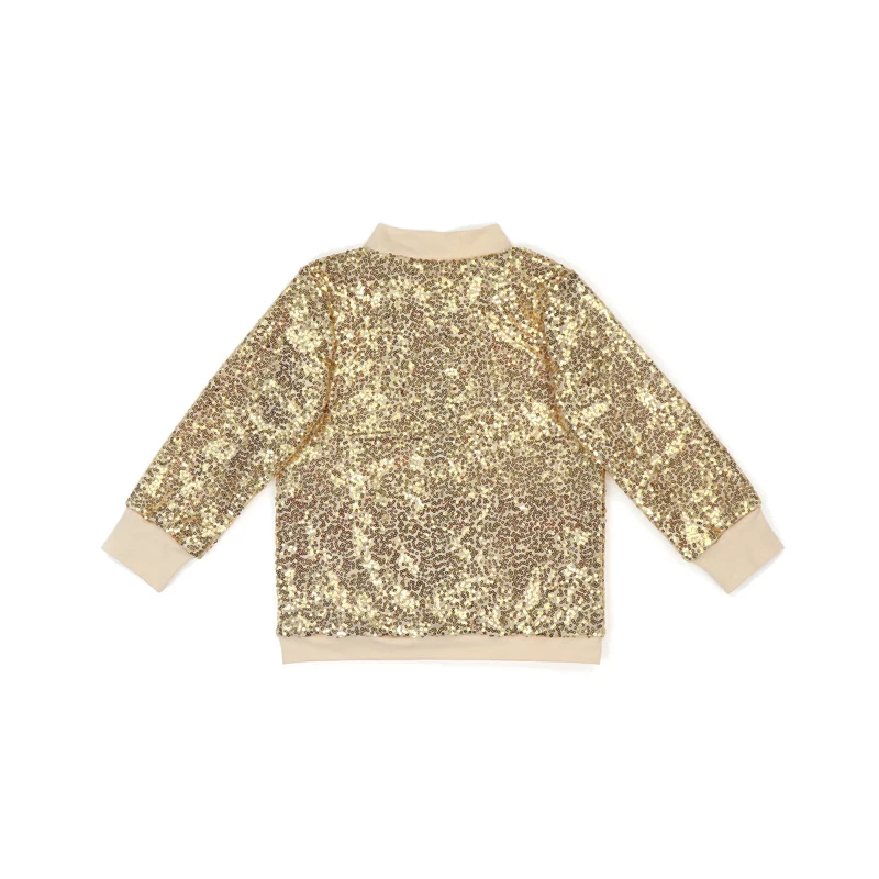 Yiwu Yiyuan indumento oro champagne paillettes giacca per bambini