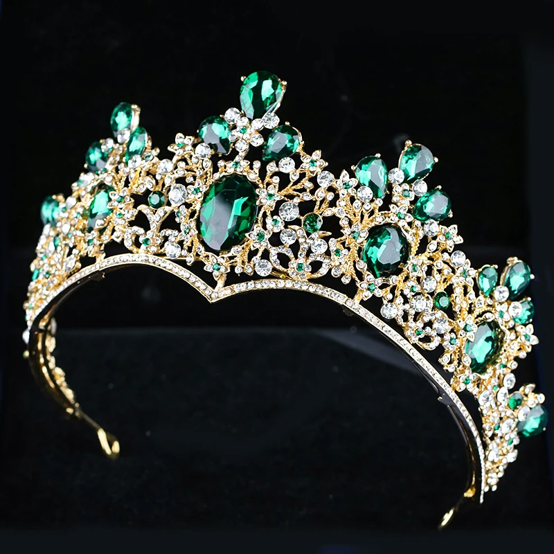 Baroque Rhinestone Crown - Elegant Royalty Tiara for Bridal  display picture 2