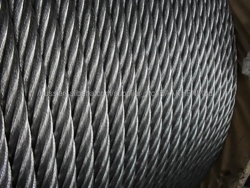 steel wire rope for crane 18*7+IWS стальной трос для грузоподъемного крана 18*7 IWS