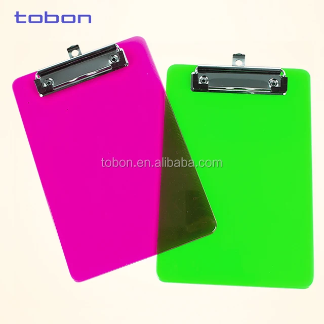 A5 небольшой материала ps пластиковый прозрачный держателя с зажимом папки